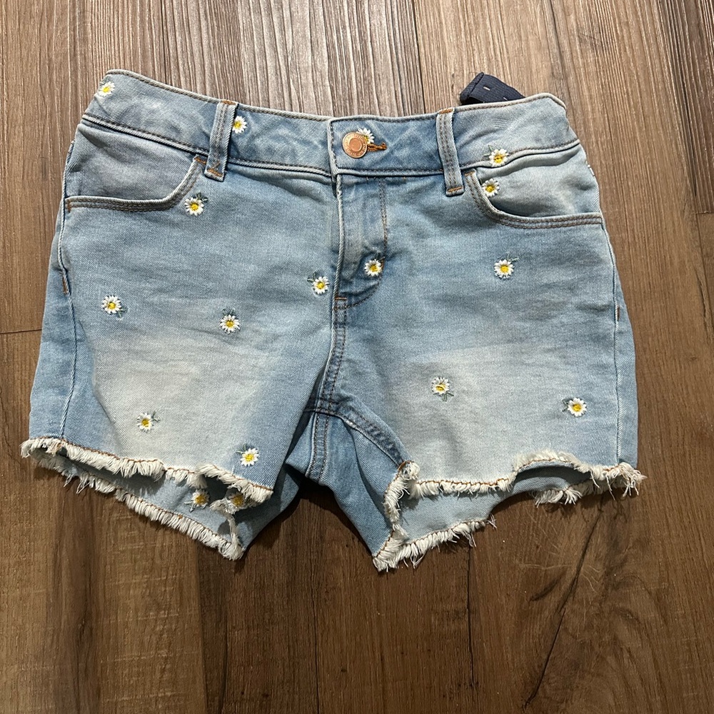 SO Blue Jean Shorts Distressed Raw Hem